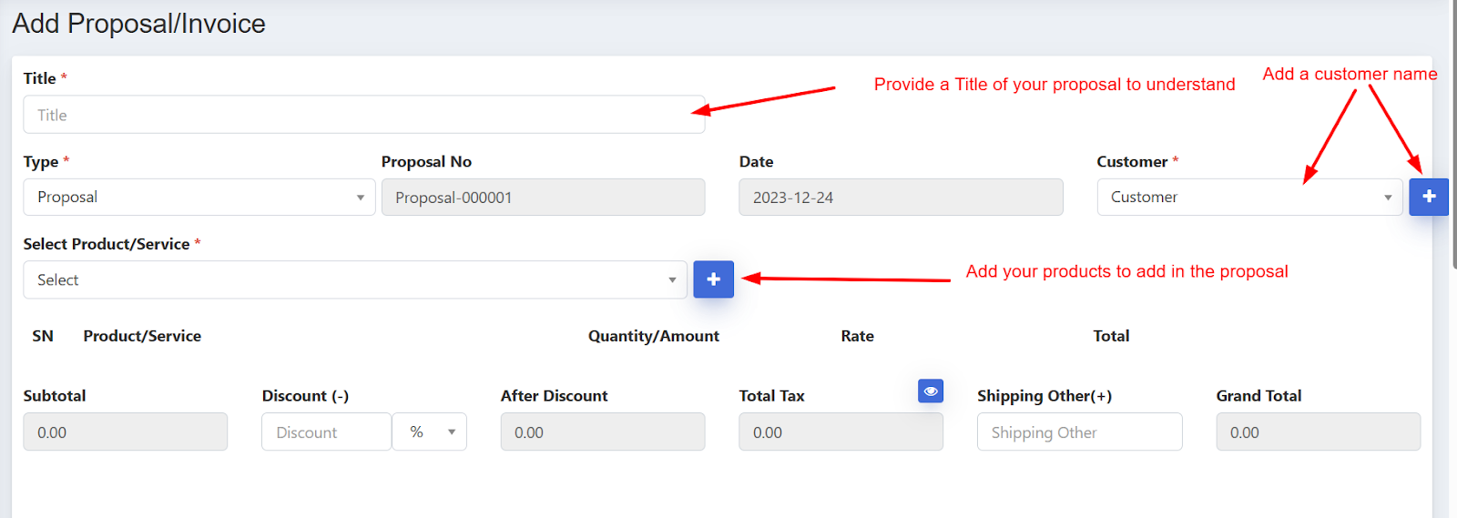 Explaining the work of all inputs to generate a proposal/invoice